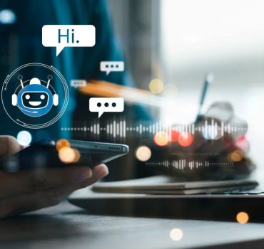 AI Chatbot intelligent digital customer service application concept, computer mobile application uses artificial intelligence chatbots automatically respond online messages to help customers instantly